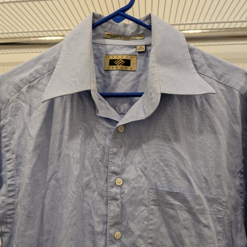Joseph Abboud Light Blue Button Down Shirt 16, 34-35